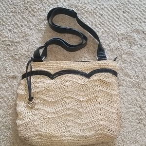 Brighton straw and leather bag